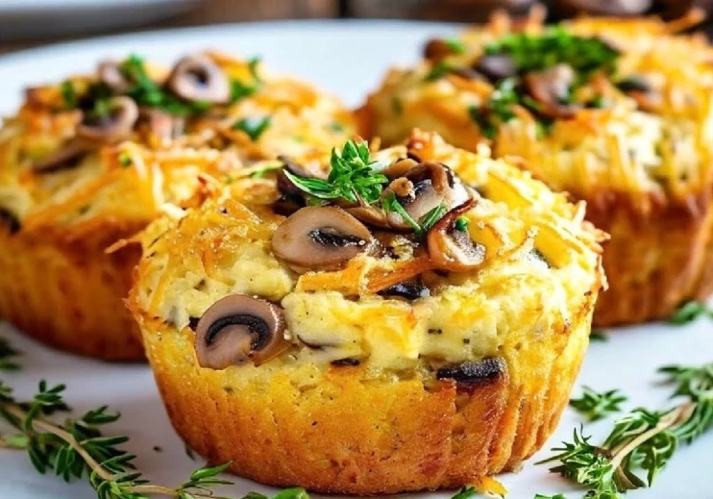 روش تهیه مافین سیب زمینی و قارچ