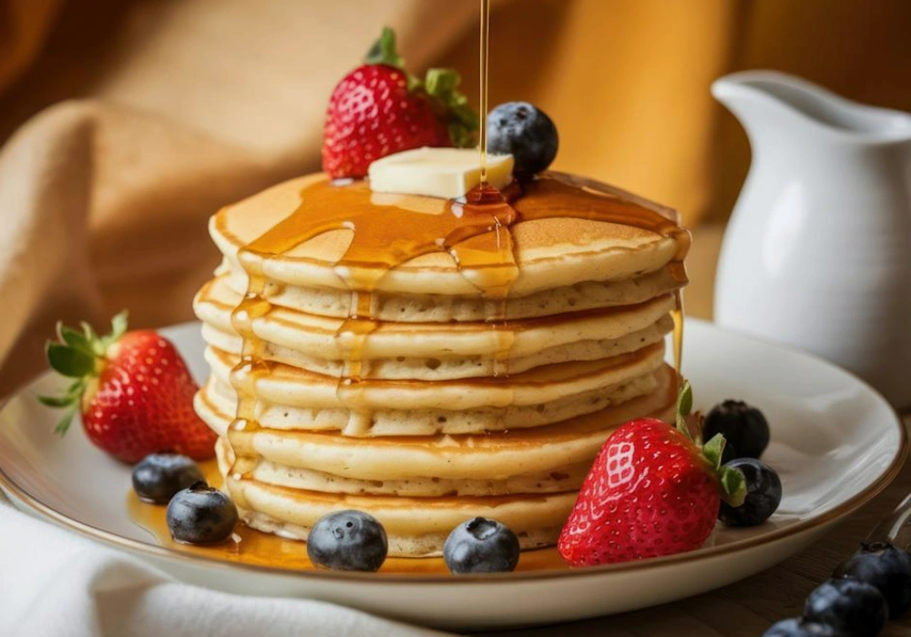 طرز تهیه پنکیک خانگی برای صبحانه | پنکیک ساده و با شیر